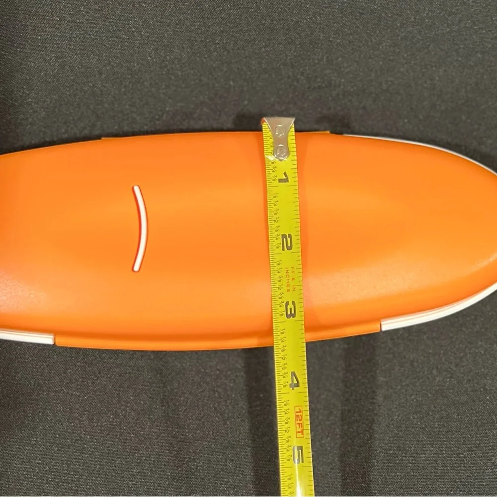 NWOT Tupperware Sleek Orange & White Pencil Case